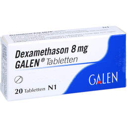 Abbildung: Dexamethason 8 mg Galen Tabletten 20 St, Tabletten PZN 00745786