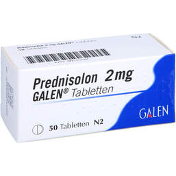 Abbildung: Prednisolon 2 mg Galen Tabletten 50 St, Tabletten PZN 00745792