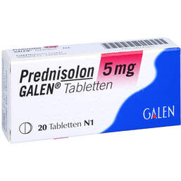 Abbildung: Prednisolon 5 mg Galen Tabletten 20 St, Tabletten PZN 00745817