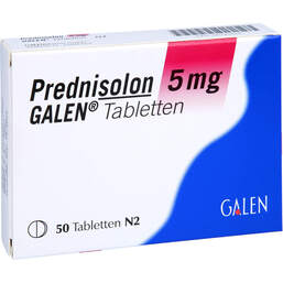 Abbildung: Prednisolon 5 mg Galen Tabletten 50 St, Tabletten PZN 00745823