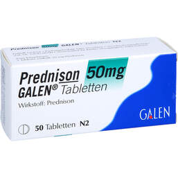 Abbildung: Prednison 50 mg Galen Tabletten 50 St, Tabletten PZN 00745869