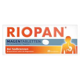 Abbildung: Riopan Magen Tabletten Kautabletten 20 St, Kautabletten PZN 00749293