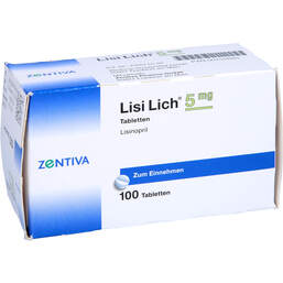 Abbildung: Lisilich 5 mg Tabletten 100 St, Tabletten PZN 00755690