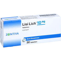 Abbildung: Lisilich 10 mg Tabletten 30 St, Tabletten PZN 00755709