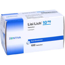 Abbildung: Lisilich 10 mg Tabletten 100 St, Tabletten PZN 00755721
