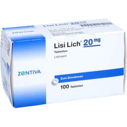 Abbildung: Lisilich 20 mg Tabletten 100 St, Tabletten PZN 00755750
