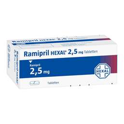 Abbildung: Ramipril Hexal 2,5 mg Tabletten 100 St, Tabletten PZN 00761006