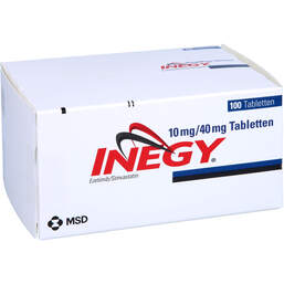 Abbildung: Inegy 10 mg / 40 mg Tabletten 100 St, Tabletten PZN 00761093