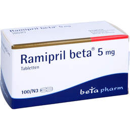 Abbildung: Ramipril beta 5 mg Tabletten 100 St, Tabletten PZN 00761360
