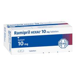 Abbildung: Ramipril Hexal 10 mg Tabletten 50 St, Tabletten PZN 00762052
