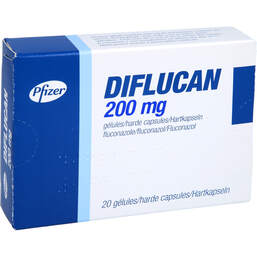 Abbildung: Diflucan 200 mg Kapseln 20 St, Hartkapseln PZN 00766564
