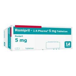 Abbildung: Ramipril 1A Pharma 5 mg Tabletten 50 St, Tabletten PZN 00766742