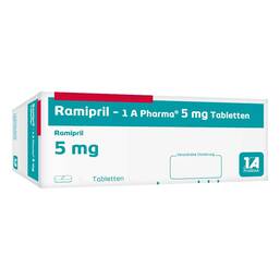 Abbildung: Ramipril 1A Pharma 5 mg Tabletten 100 St, Tabletten PZN 00766759