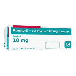 Abbildung: Ramipril 1A Pharma 10 mg Tabletten 100 St, Tabletten PZN 00766819