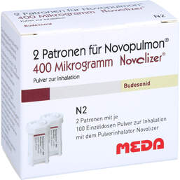 Abbildung: Novopulmon 400 µg Novolizer Patrone 2x100ED 2X100 St, Inhalationspulver PZN 00771915