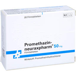 Abbildung: Promethazin neuraxpharm 50 mg Filmtabletten 20 St, Filmtabletten PZN 00772079