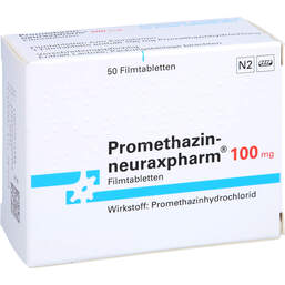 Abbildung: Promethazin neuraxpharm 100 mg Filmtabletten 50 St, Filmtabletten PZN 00772145