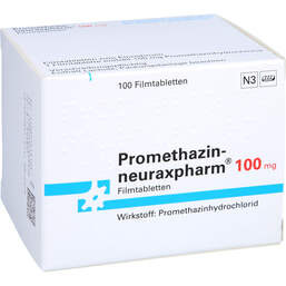Abbildung: Promethazin neuraxpharm 100 mg Filmtabletten 100 St, Filmtabletten PZN 00772151