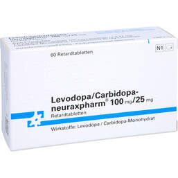 Abbildung: Levodop neuraxpharm 100 / 25mg 60 St, Retard-Tabletten PZN 00772197