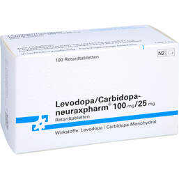 Abbildung: Levodop neuraxpharm 100 / 25mg 100 St, Retard-Tabletten PZN 00772205