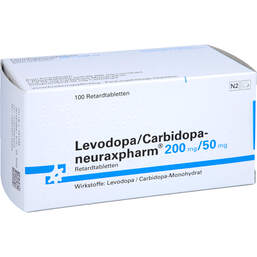 Abbildung: Levodop neuraxpharm 200 / 50mg 100 St, Retard-Tabletten PZN 00772257