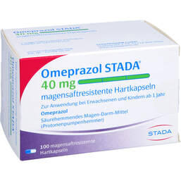 Abbildung: Omeprazol STADA 40 mg magensaftresistent Hartkapseln 100 St, Magensaftresistente Hartkapseln PZN 00772872
