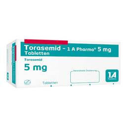 Abbildung: Torasemid 1A Pharma 5 mg Tabletten 50 St, Tabletten PZN 00773920