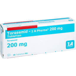 Abbildung: Torasemid 1A Pharma 200 mg Tabletten 30 St, Tabletten PZN 00774032