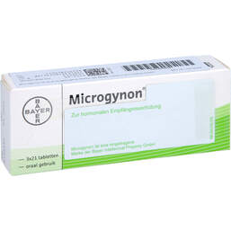 Abbildung: Microgynon überzogene Tabletten 3X21 St, Überzogene Tabletten PZN 00782267