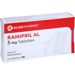 Abbildung: Ramipril AL 5 mg Tabletten 50 St, Tabletten PZN 00796996