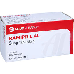 Abbildung: Ramipril AL 5 mg Tabletten 100 St, Tabletten PZN 00797004