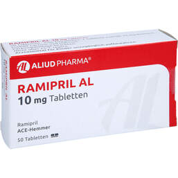 Abbildung: Ramipril AL 10 mg Tabletten 50 St, Tabletten PZN 00797027