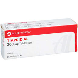 Abbildung: Tiaprid AL 200 mg Tabletten 50 St, Tabletten PZN 00800781