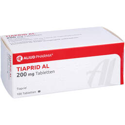Abbildung: Tiaprid AL 200 mg Tabletten 100 St, Tabletten PZN 00800798
