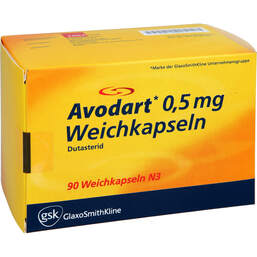 Abbildung: Avodart 0,5 mg Weichkapseln 90 St, Weichkapseln PZN 00805413