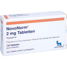 Abbildung: Novonorm 2,0 mg Tabletten 120 St, Tabletten PZN 00806909