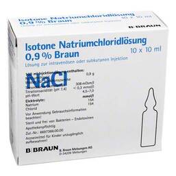Abbildung: Kochsalzlösung 0,9% Injektionslösung Injektionslösung, 10X10 ml PZN 00808630