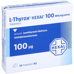 Abbildung: L-Thyrox Hexal 100 Tabletten 50 St, Tabletten PZN 00811738