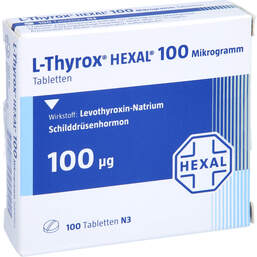 Abbildung: L-Thyrox Hexal 100 Tabletten 100 St, Tabletten PZN 00811744