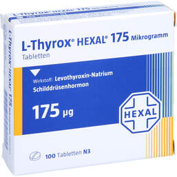 Abbildung: L-Thyrox Hexal 175 Tabletten 100 St, Tabletten PZN 00811827