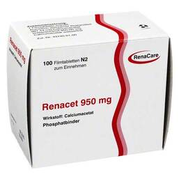 Abbildung: Renacet 950 mg Filmtabletten 100 St, Filmtabletten PZN 00817563