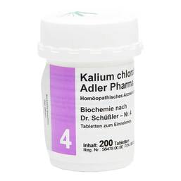 Abbildung: Biochemie Adler 4 Kalium chl Tabletten, 200 St PZN 00833237