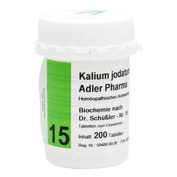 Abbildung: Biochemie Adler 15 Kalium jo 200 St, Tabletten PZN 00833421