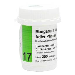 Abbildung: Biochemie Adler 17 Manganum Tabletten, 200 St PZN 00833444