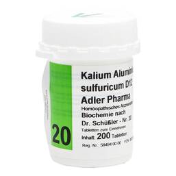 Abbildung: Biochemie Adler 20 Kalium aluminium sulfuricum D12 Tabletten 200 St, Tabletten PZN 00833496