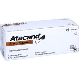 Abbildung: Atacand 8 mg Tabletten 98 St, Tabletten PZN 00834194