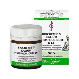 Abbildung: Biochemie 5 Kalium phosphoricum D 12 Tabletten Tabletten, 80 St PZN 00835012