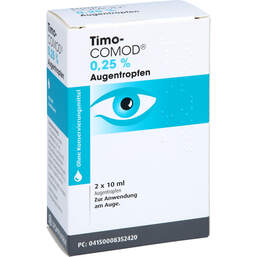 Abbildung: Timo Comod 0,25% Augentropfen 2X10 ml, Augentropfen PZN 00835242