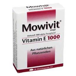 Abbildung: Mowivit Vitamin E 1000 Kapseln Kapseln, 20 St PZN 00836885