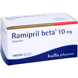 Abbildung: Ramipril beta 10 mg Tabletten 100 St, Tabletten PZN 00844577